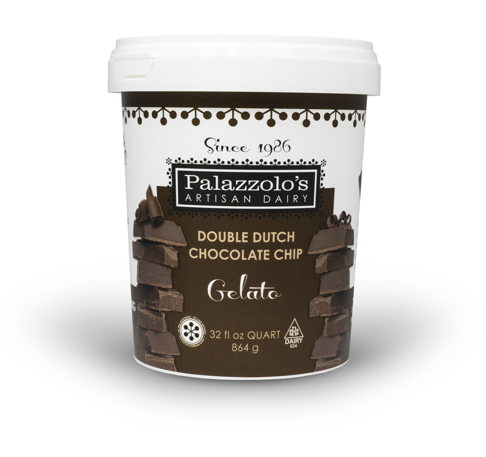 Palazzolo's Artisan Double Dutch Chocolate Gelato Artisan Gelato and Sorbetto Quarts