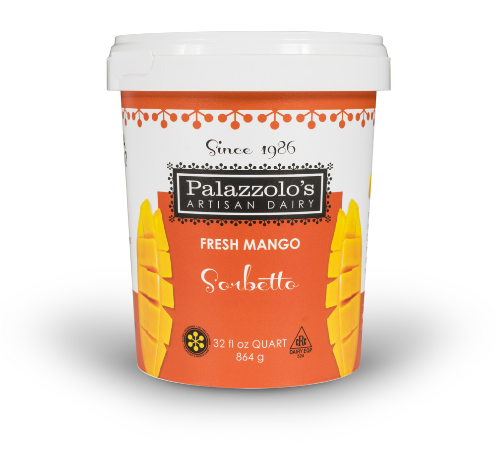 Palazzolo's Artisan Fresh Mango Sorbetto Artisan Gelato and Sorbetto Quarts