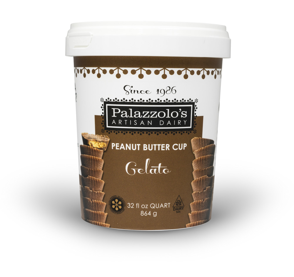 Palazzolo's Artisan Peanut Butter Cup Gelato Artisan Gelato and Sorbetto Quarts