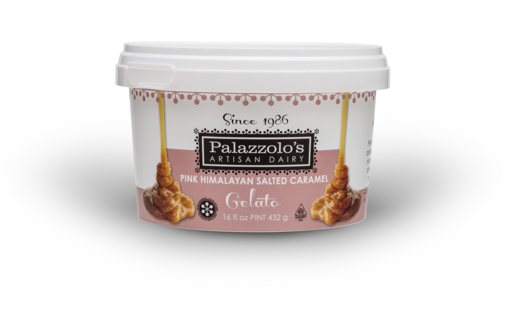 Palazzolo's Artisan Pink Himalayan Salted Caramel Gelato Artisan Gelato and Sorbetto Quarts