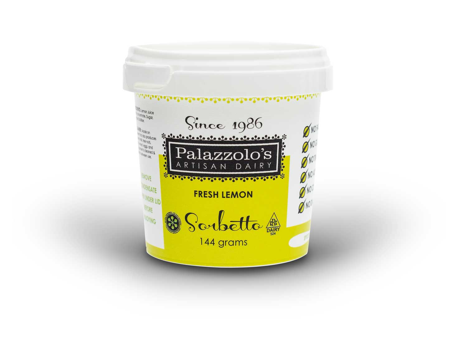 Palazzolo's Artisan Fresh Mango Sorbetto Artisan Gelato and Sorbetto Quarts
