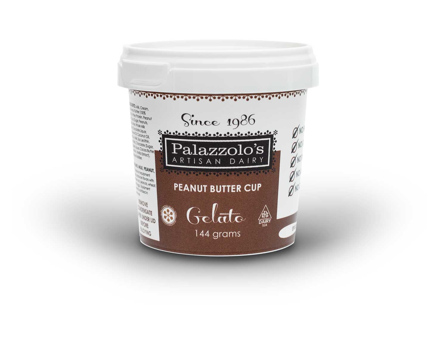 Palazzolo's Artisan Peanut Butter Cup Gelato Artisan Gelato and Sorbetto Quarts
